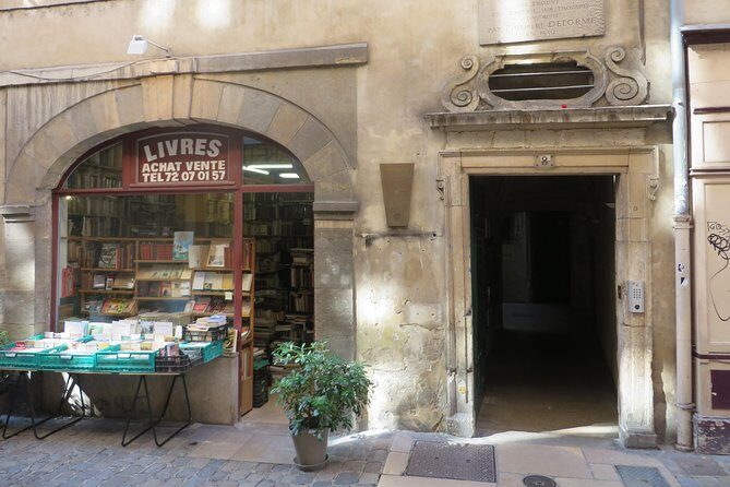 Vieux Lyon Cultural & Historical Walking Guided Tour (English) - Theatre des Célestins: façade, square, and art tucked underneath